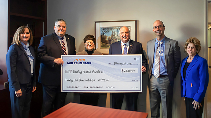 Mid Penn Bank donation to Reading Hospital