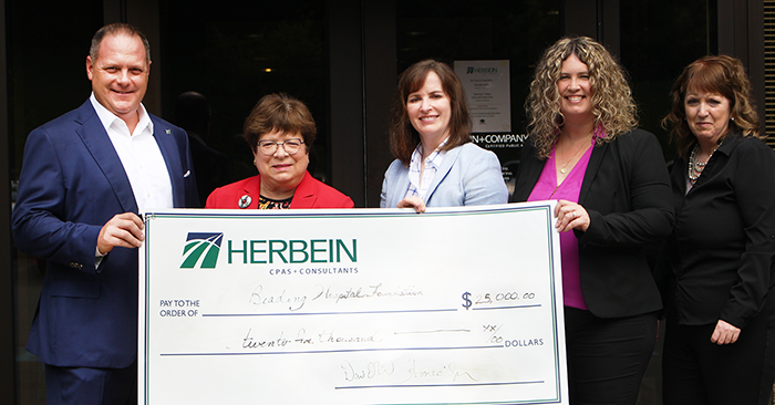 Herbein donation to Reading Hospital Foundation - September 2021