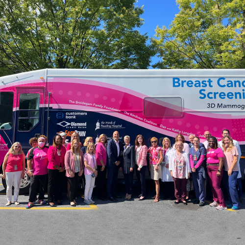Mobile Mammography Coach anniversary celebration