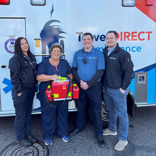 TowerDIRECT paramedics, pictured here at Phoenixville Hospital, are first in the state to carry blood products for patient transfusions.