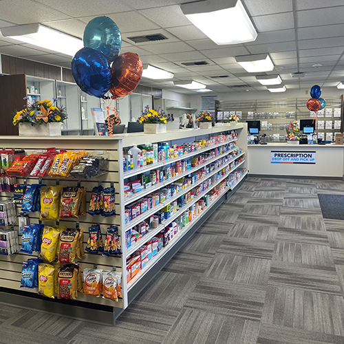 Reading Hospital Pharmacy interior with shelves