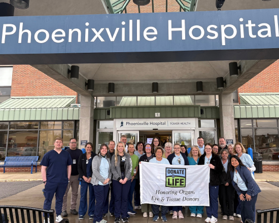 Phoenixville Hospital holds Organ Donation Awareness Flag Raising Ceremony with HAP and Gift of Life
