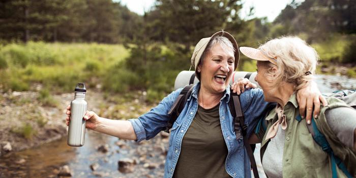 older couple hiking