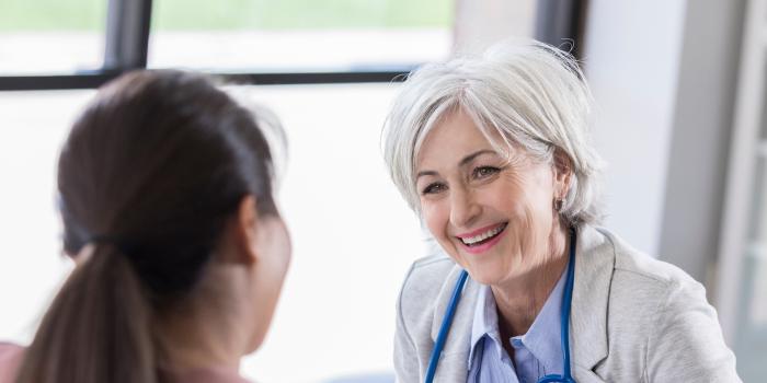 Doctor with patients