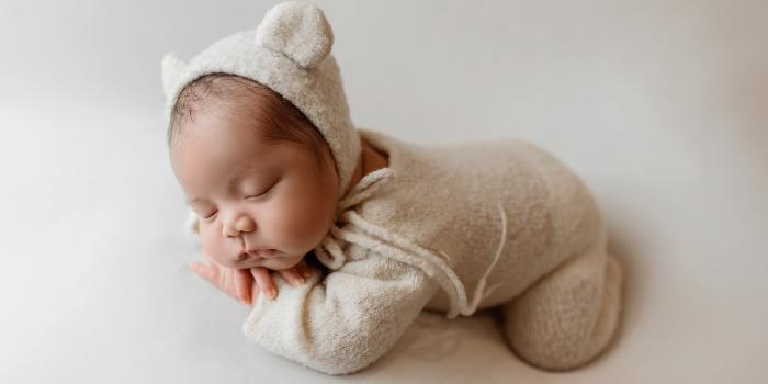 Adorable sleeping baby featured for 2023 Top Baby Names at Reading Hospital